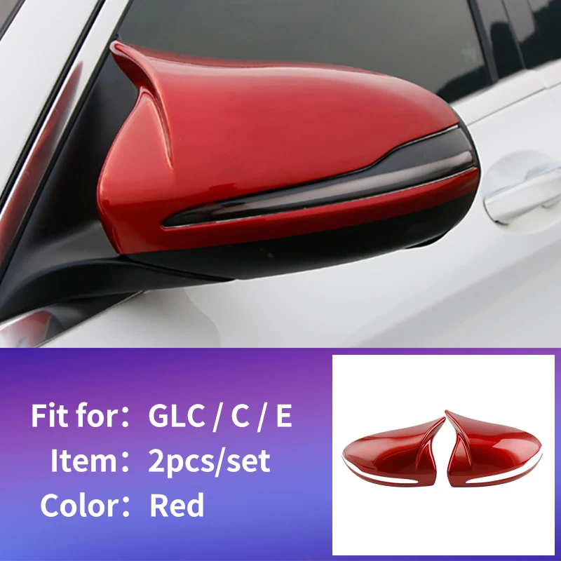 red 2pcs Левый дайвер шальтер Mercedes w213 amg Mercedes w205 amg/glc x253 купе amg mercedes c class аксессуары w205 внутренняя отделка/Карбон - Название цвета: red 2pcs