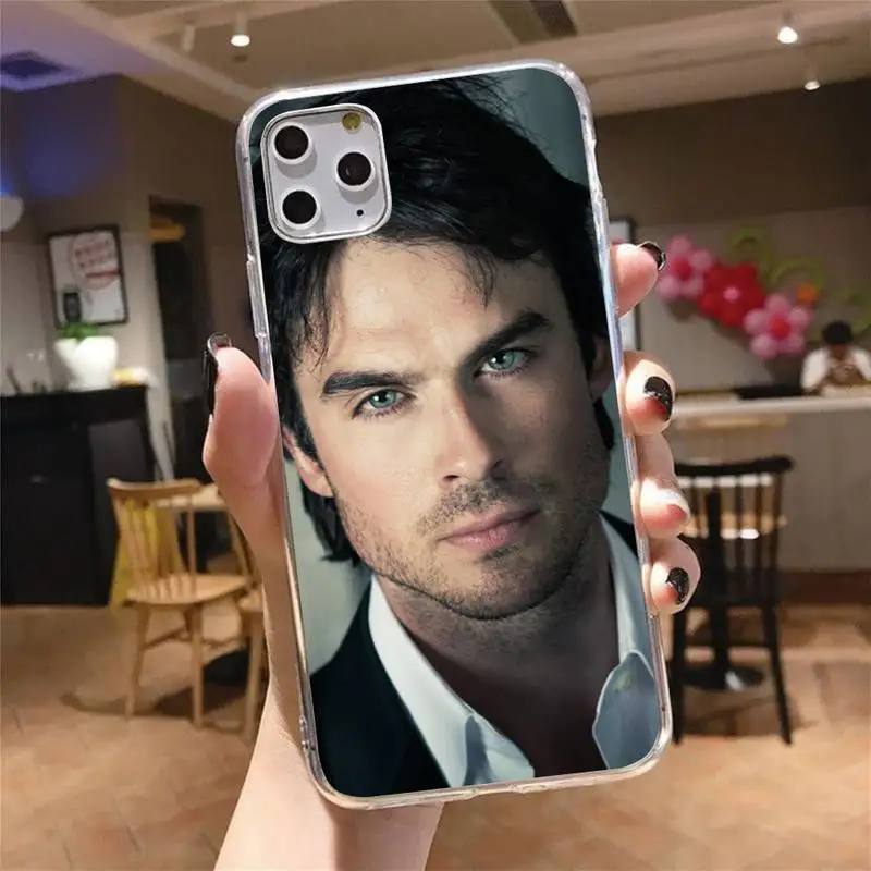 

Vampire Diaries ian somerhalder Phone Case Transparent for iPhone 6 7 8 11 12 s mini pro X XS XR MAX Plus