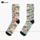 Французская отправка, носки по мотивам фильма Wes Anderson, футбольные носки для мужчин, индивидуальные носки унисекс для взрослых и подростков, Молодежные носки, забавные носки