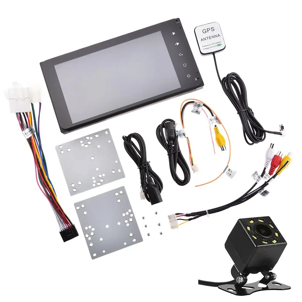 7 дюймов 2DIN Android Quad core 6 0 Автомобильный мультимедийный WI FI плеер gps навигатор HD