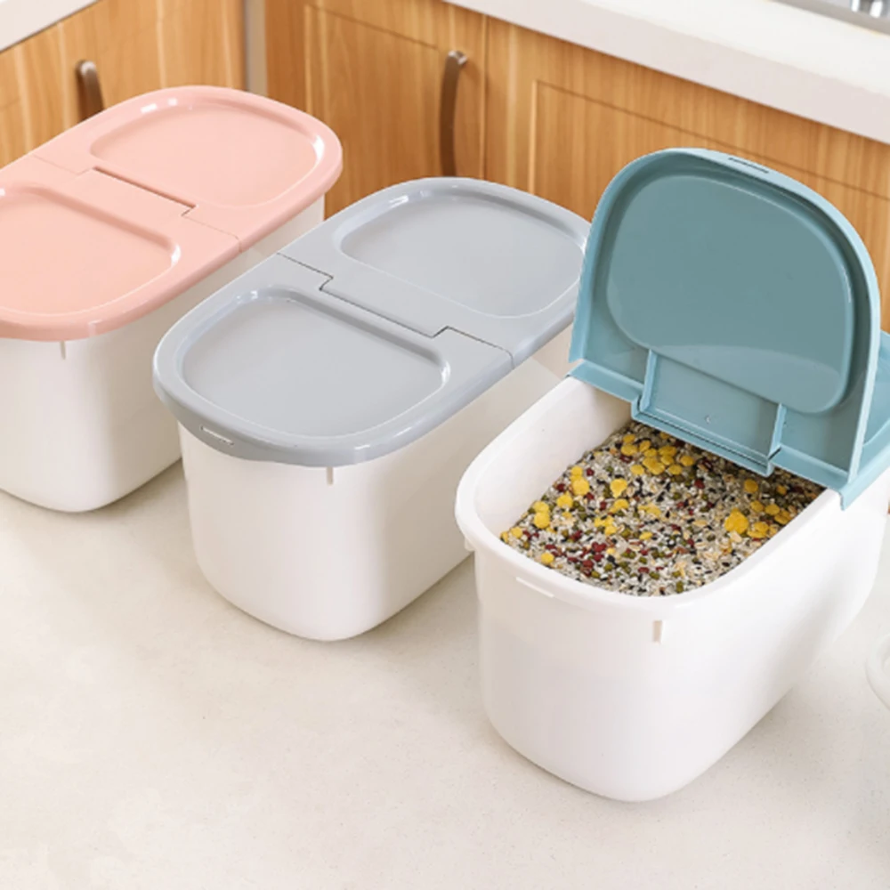 

8Kg Kitchen Collection Bucket Insect-Proof Moisture-Proof Sealed Rice Cylinder Grain Dog Food Household Storage Rice Box