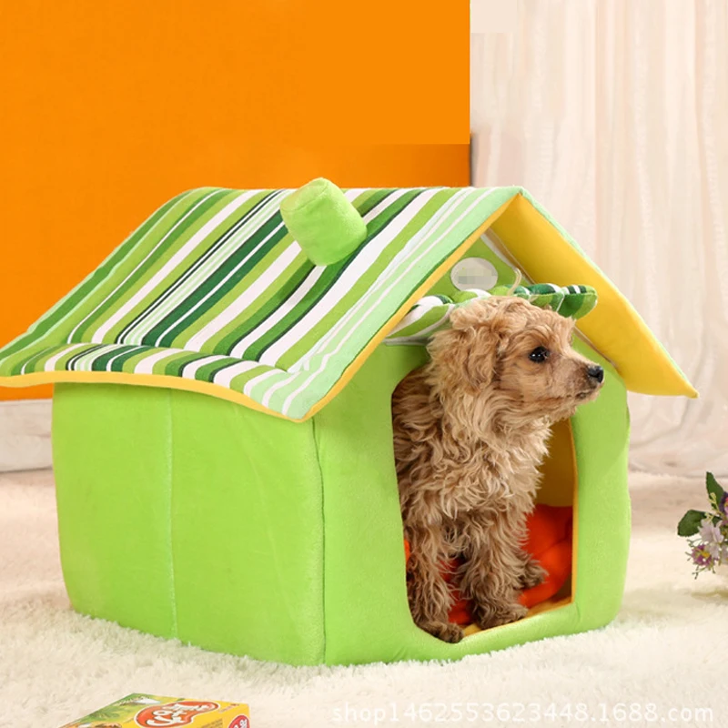 

Pet Supplies Dog House Waterproof Removable Kennel Teddy Tent Cat Litter Breathable House Pet Products With Warm Cushion