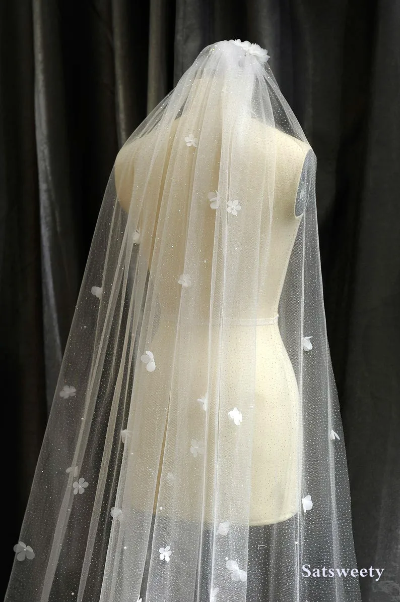 Высококачественная блестящая фатиновая женская свадебная фата для невесты