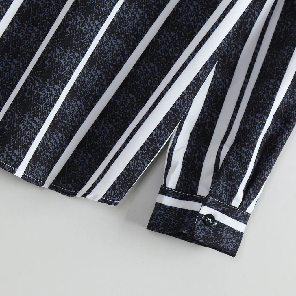 Рубашка Womail мужская с длинным рукавом модная Повседневная Блузка принтом осень