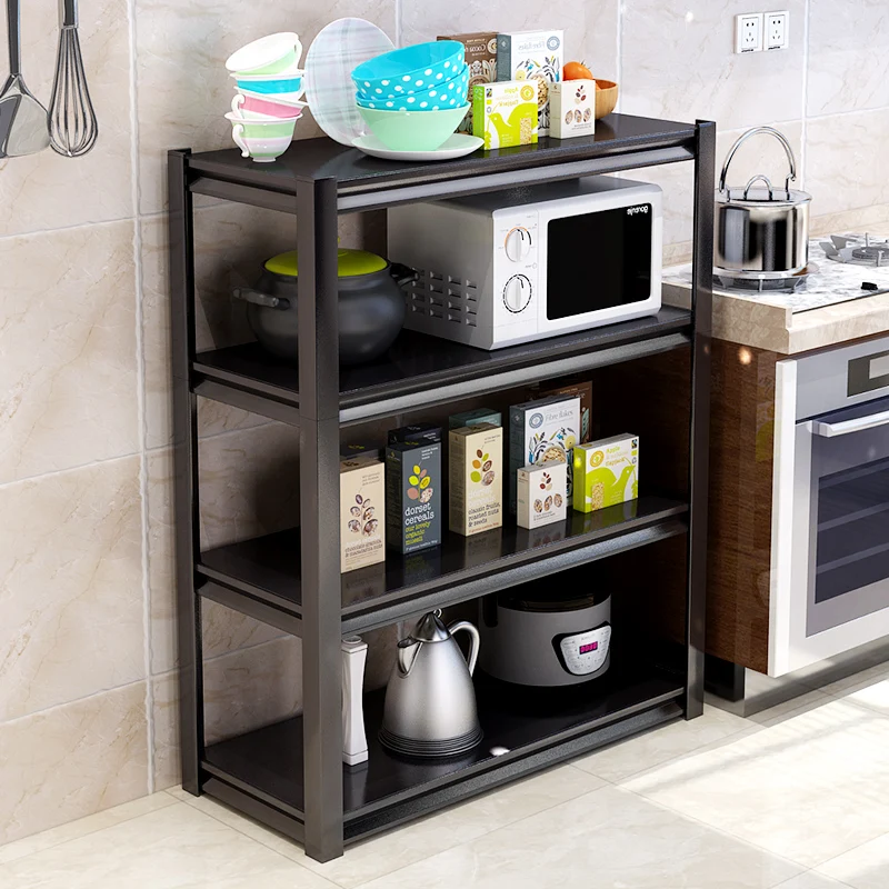 

Kitchen shelf multi-layer floor storage rack metal storage rack balcony shelf microwave oven rack