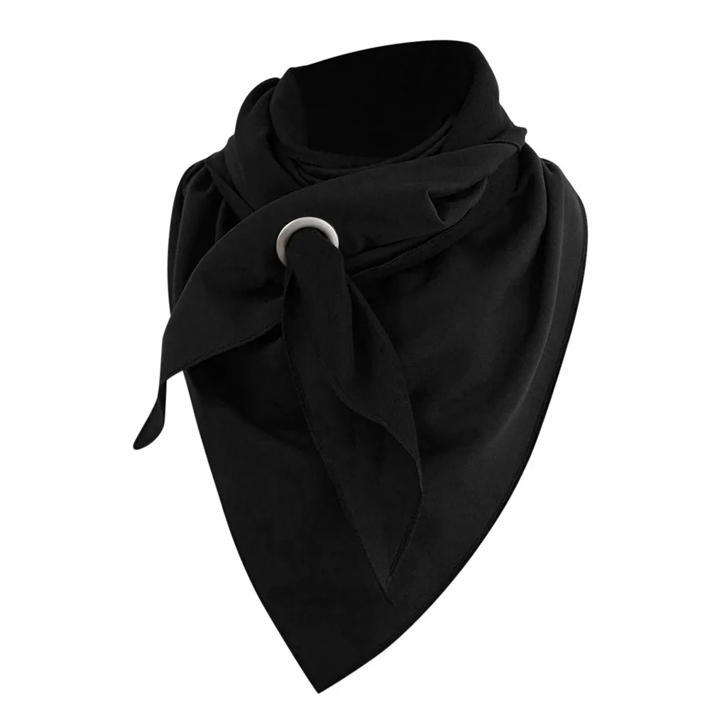 

Fashion Solid Women Scarf Button Soft Wrap Casual Warm Scarves Retro Female Multi-purpose Shawls Christmas Accessies foulard