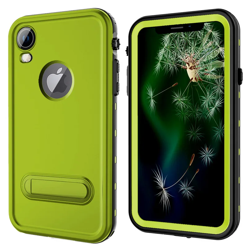 Зеленый SHELLBOX водонепроницаемый чехол для телефона для iPhone XR XS MAX чехол ТПУ с ПК подводный чехол для iPhone XR XS Max водонепроницаемый чехол - Цвет: Зеленый