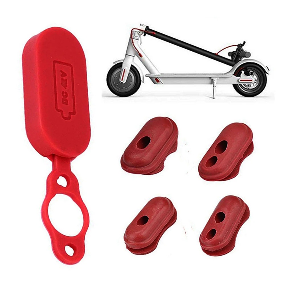 

4/5Pcs Charge Port Cover Rubber Dust Plug Case Electric Scooter Parts Scooters Replacement Outdoor Skateboard Accessories