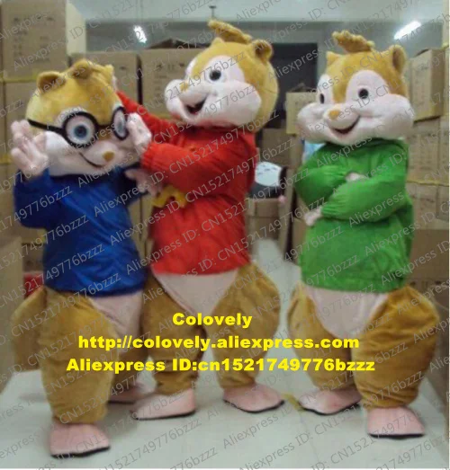 Новинка взрослый костюм Alvin и the маскарадный бурундука с мультипликационным