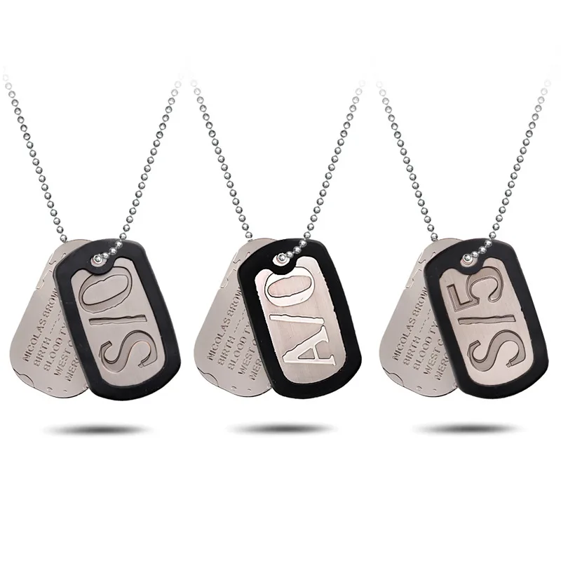Аниме GANGSTA Николас Браун Военная Карта Ожерелье Подвеска собака бирка