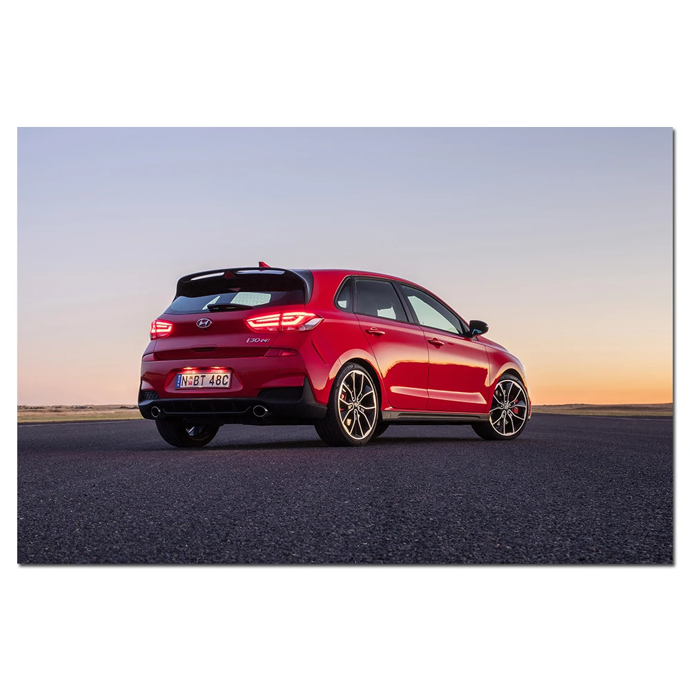 Hyundai i30 N автомобили фото настенный художественный постер картина живопись на