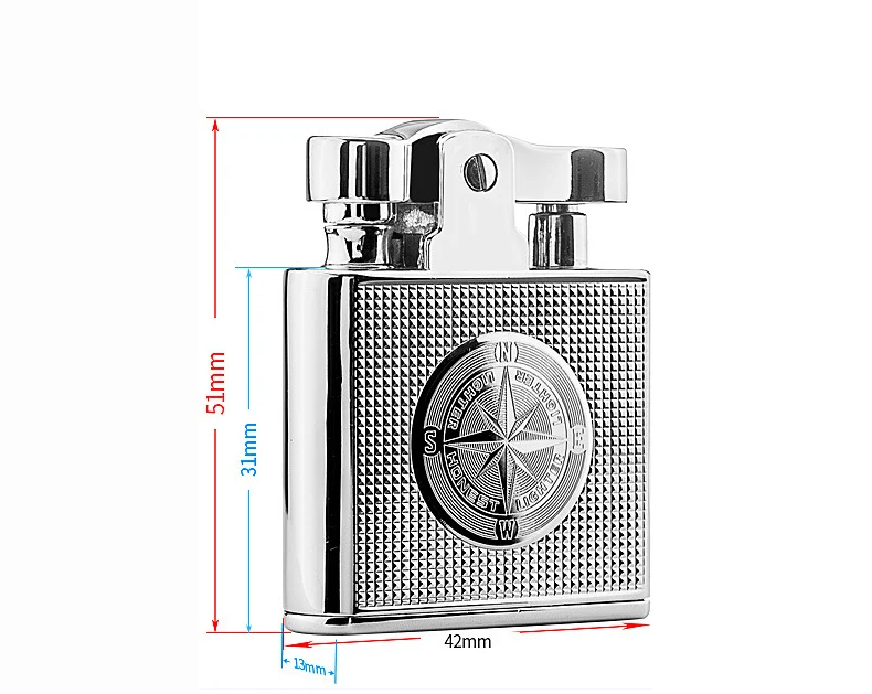 

Honest high grade kerosene lighter old retro copper cigarette lighter men's smoking tools with original box HS005C