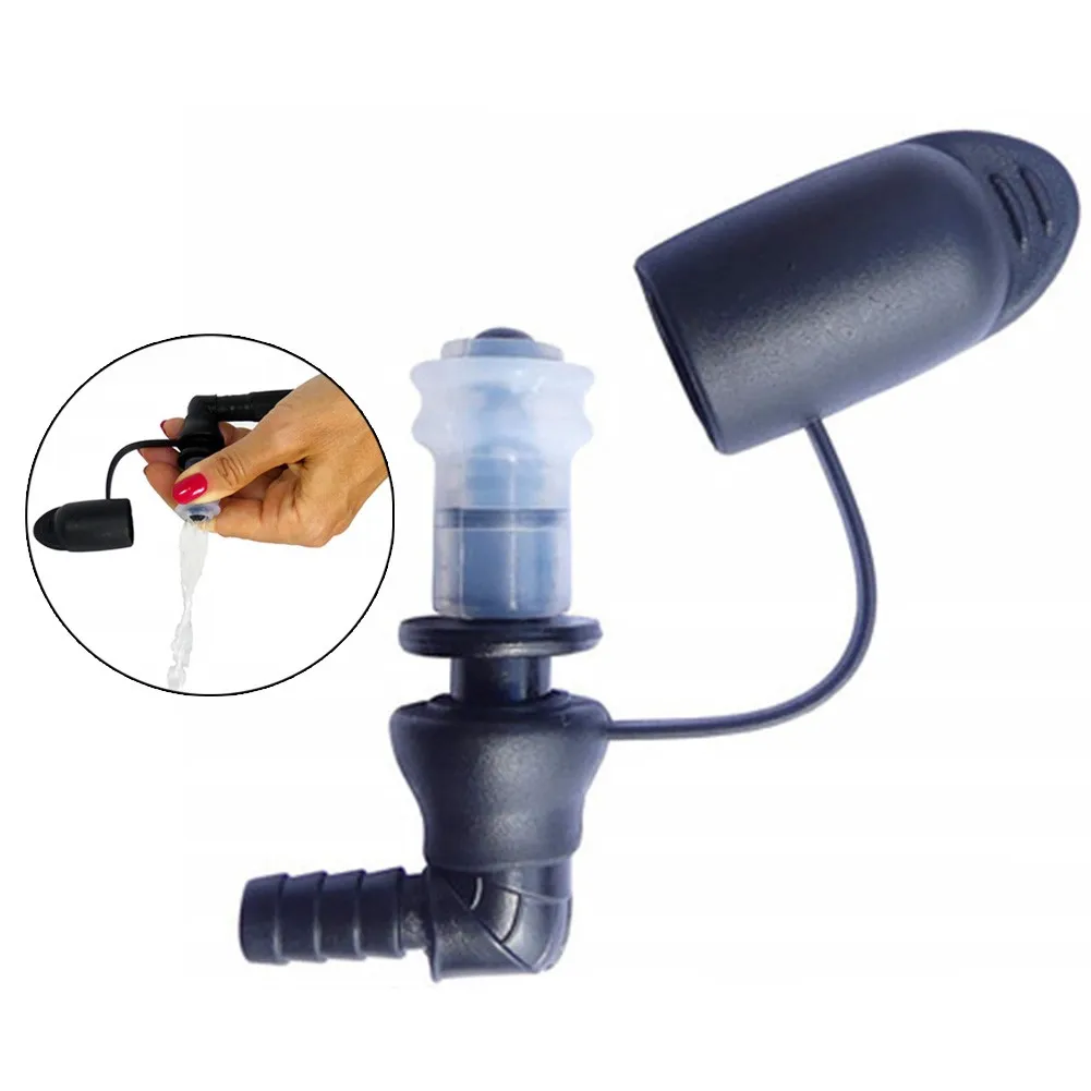 

1pcsTPU Water Bag With Cover Bite Valve Black Dustproof Adjustable Portable Outdoor Cycling Camping Water Bag Nozzle
