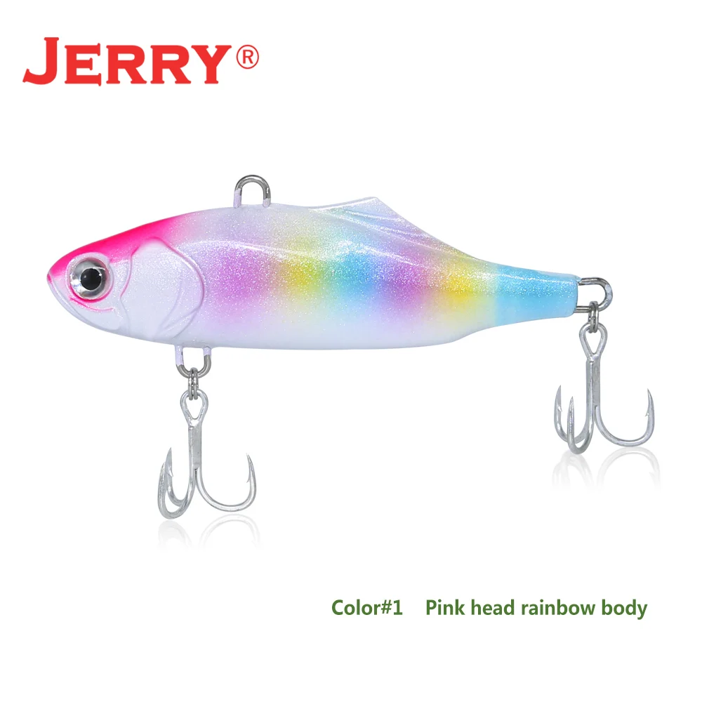 Pink head rainbow Jerry 1 шт. 7 см 23 г Тонущая VIB лезвие Вибрация литье жесткая приманка искусственные морские пресноводные рыболовные приманки - Цвет: Pink head rainbow