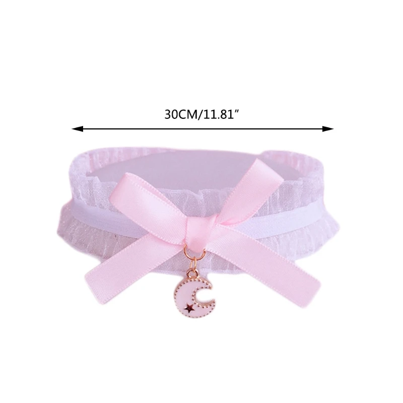 

3XUA Sweet Pendant Bownot Choker Harajuku Cute Lolita Ribbon Chain Cosplay Women Necklace Lolita Choker Choker Necklaces