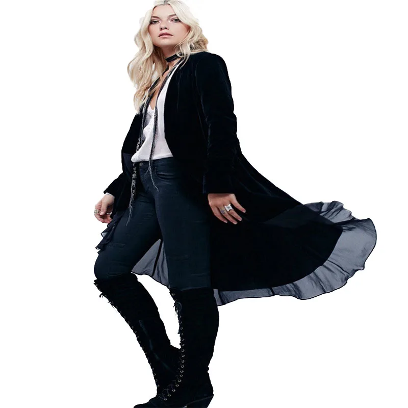 Женский пиратский жакет винтажный в стиле стимпанк с воротником-стойкой и