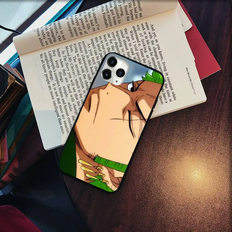 

one Piece of Anime Zoro Phone Case for iPhone 11 12 pro XS MAX 8 7 6 6S Plus X 5S SE 2020 XR Soft silicone cover funda shell