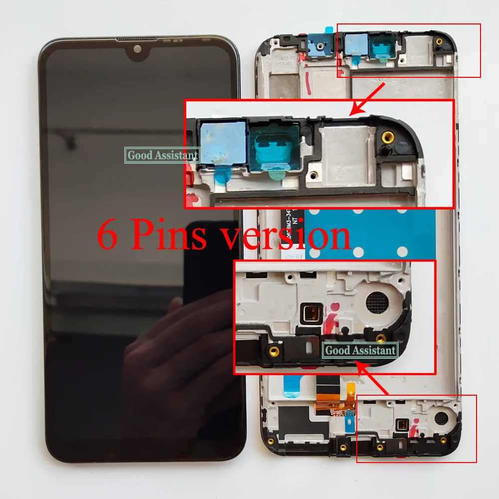 ЖК дисплей 6 3 дюйма для Huawei Y7 2019 / Prime Pro сенсорный экран с дигитайзером в сборе