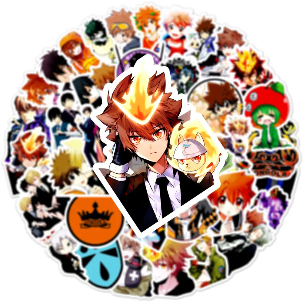 Аниме наклейки Katekyo Hitman Reborn 10/30/50 шт. чемодан для ноутбука скейтборда гитары