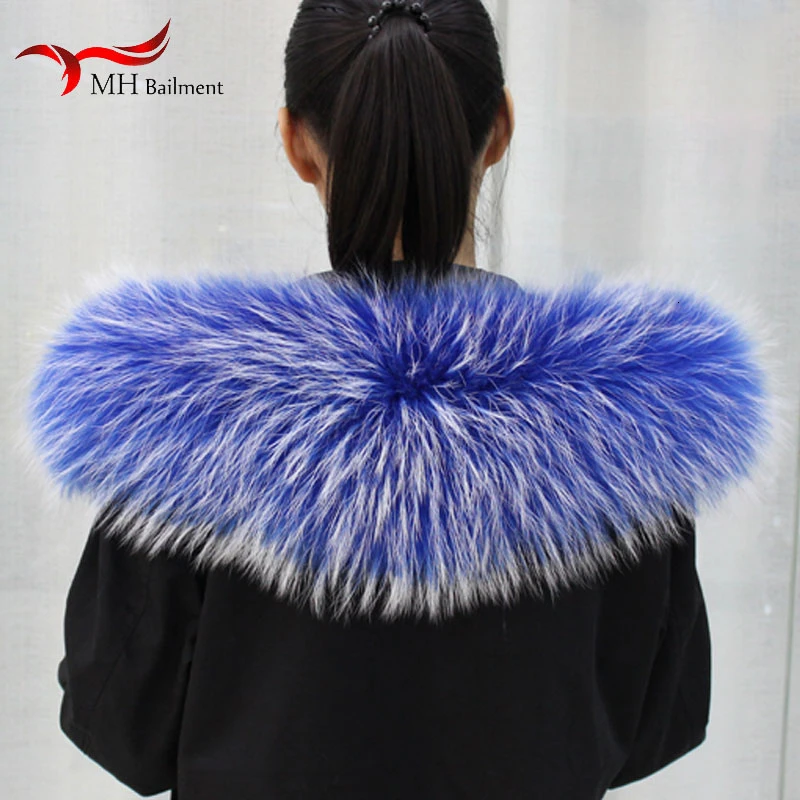 Женский меховой воротник MH Bailment из натурального Лисьего меха шарф 100% енота