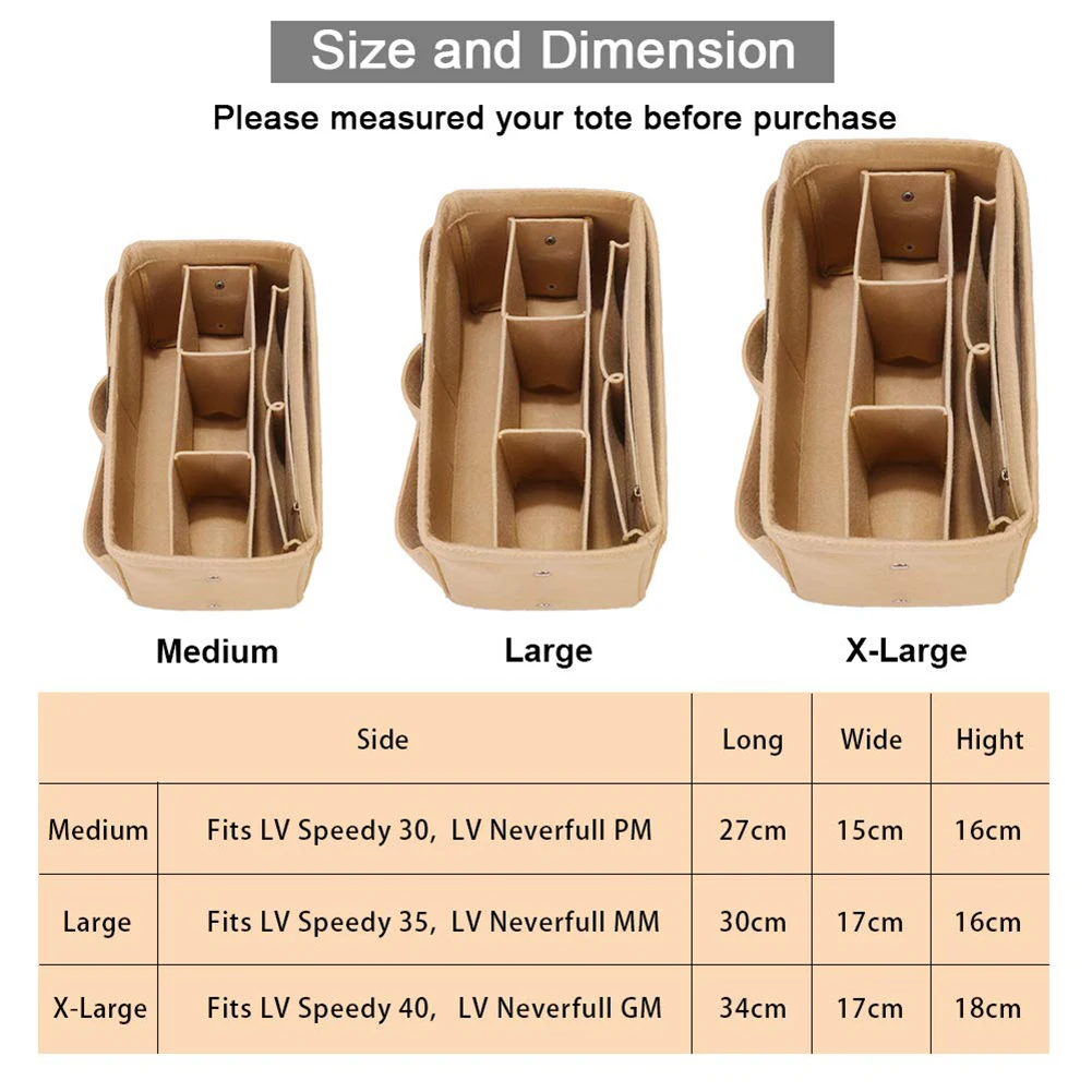 

Felt Insert Bag Multi Pocket Handbag Purse Organizer Storage Holder Multifunction Travel Inner Purse Portable Cosmetic Bags