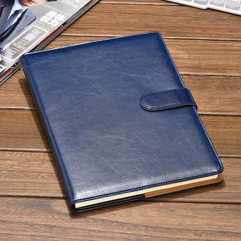 

Classic Magnetic Buckle Office School Hardcover Leather Band Planner Notebook Stationery,line,journal Note Book,16K/B5