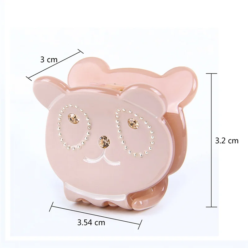 Женская заколка для волос с кристаллами маленькая в Корейском стиле животными