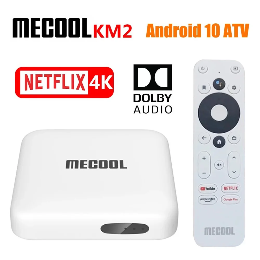 ТВ-приставка MECOOL KM2 Netflixs Amlogic S905X2 Android 10 DDR4 2 + 8 Гб | Электроника