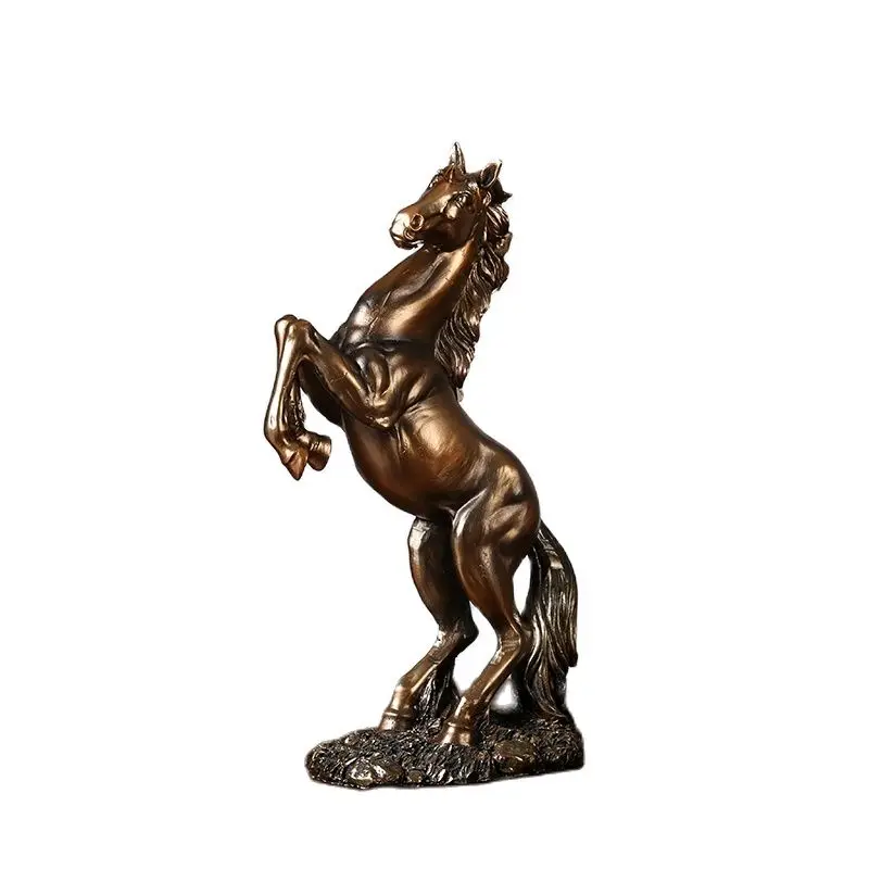 

Horse Resin Sculpture Model Home Office Bar War Horse Faith Statue Crafts Ornaments Animal Origami Modern Art Decoration Gift