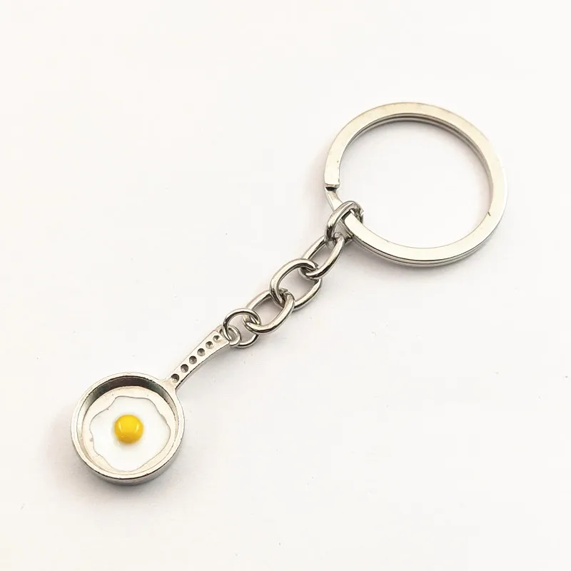 1 шт. Античный Серебристый милый сковородки яичница Подвески Брелок сковородка