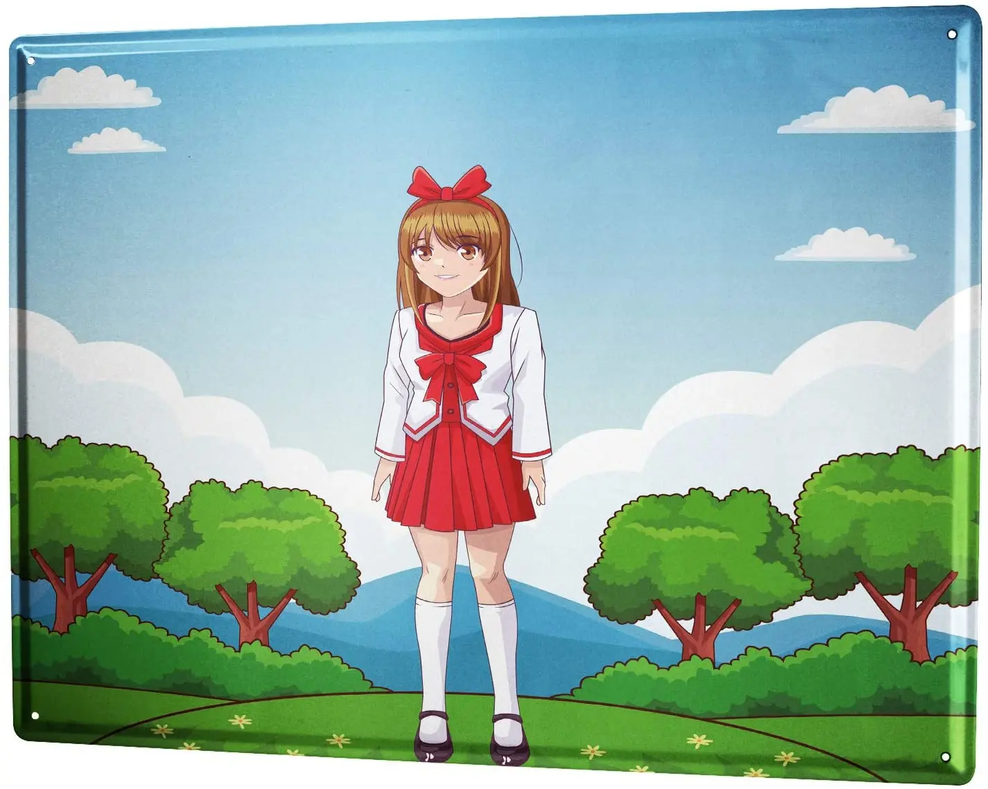 

SINCE 2004 tin Shield Funny Comic Manga Girl