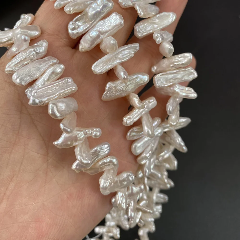 

Бусины из натурального жемчуга неправильной формы в стиле барокко, бусины из жемчуга высокого качества, бусины из жемчуга «сделай сам» для ...