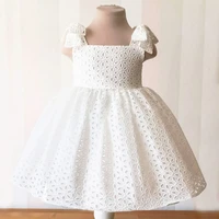 white hollow out embroidery first bridesmaid dress girl kids dresses for girls children pageant party wedding princess dress