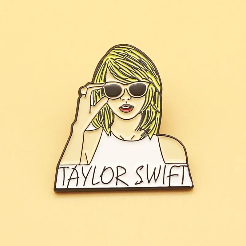 

Dear-you Swlft Brooch metal badge music pop singer cartoon pin accessories