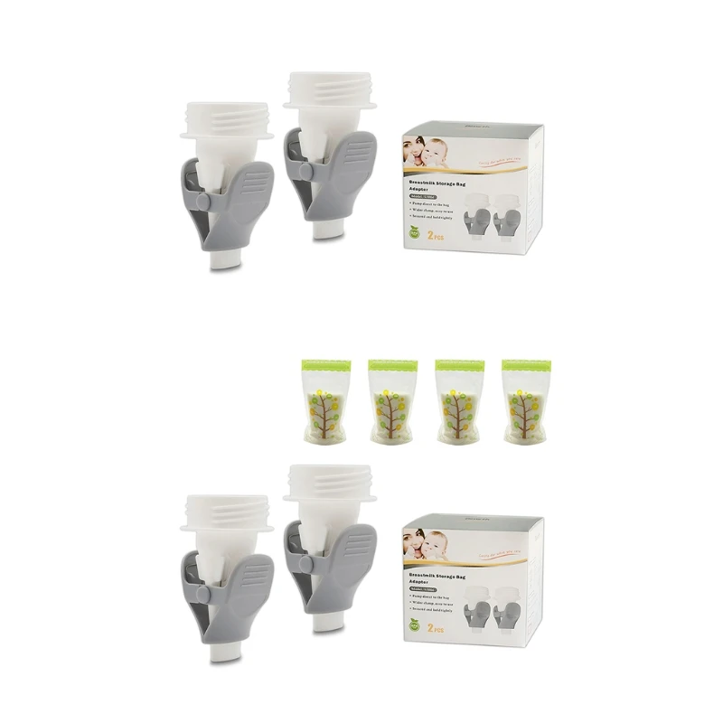 

Baby Breastmilk Storage Bag Conversion Clip Converter Breast Pump Milk Adapter