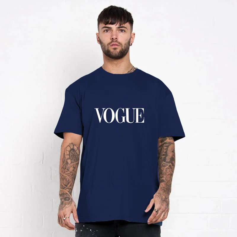 

New simple cotton sportswear summer print design men's jogging Fitness Track and field T-shirt comfortable top