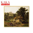 вышивка крестом наборы рукоделие, наборы для вышивки с напечатанным рисунком, 11ct-холст для домашнего декора, пейзаж Full NCKS124