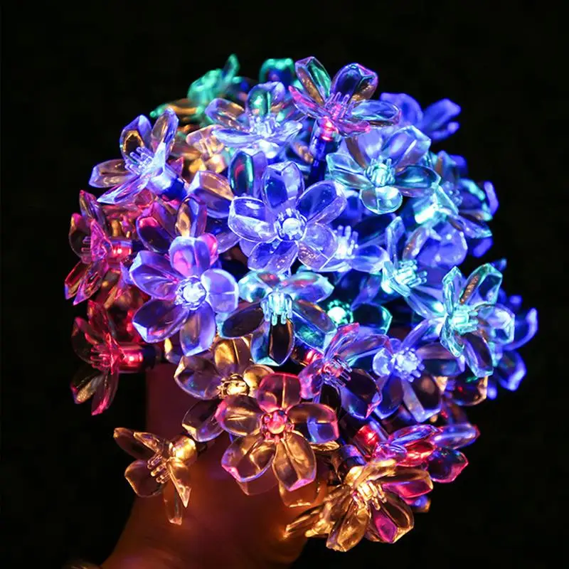 

Solar String Lights Waterproof Flower For Garden Blossom Lighting Party Home Decoration Christmas High Brightness