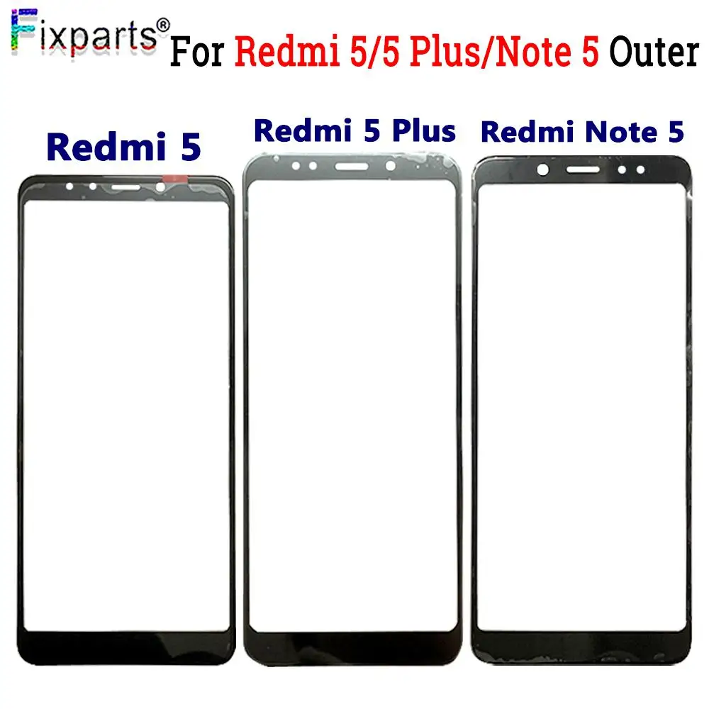 Для Redmi 5 Plus Note передний экран внешнее стекло объектив Замена Ремонт Запасные