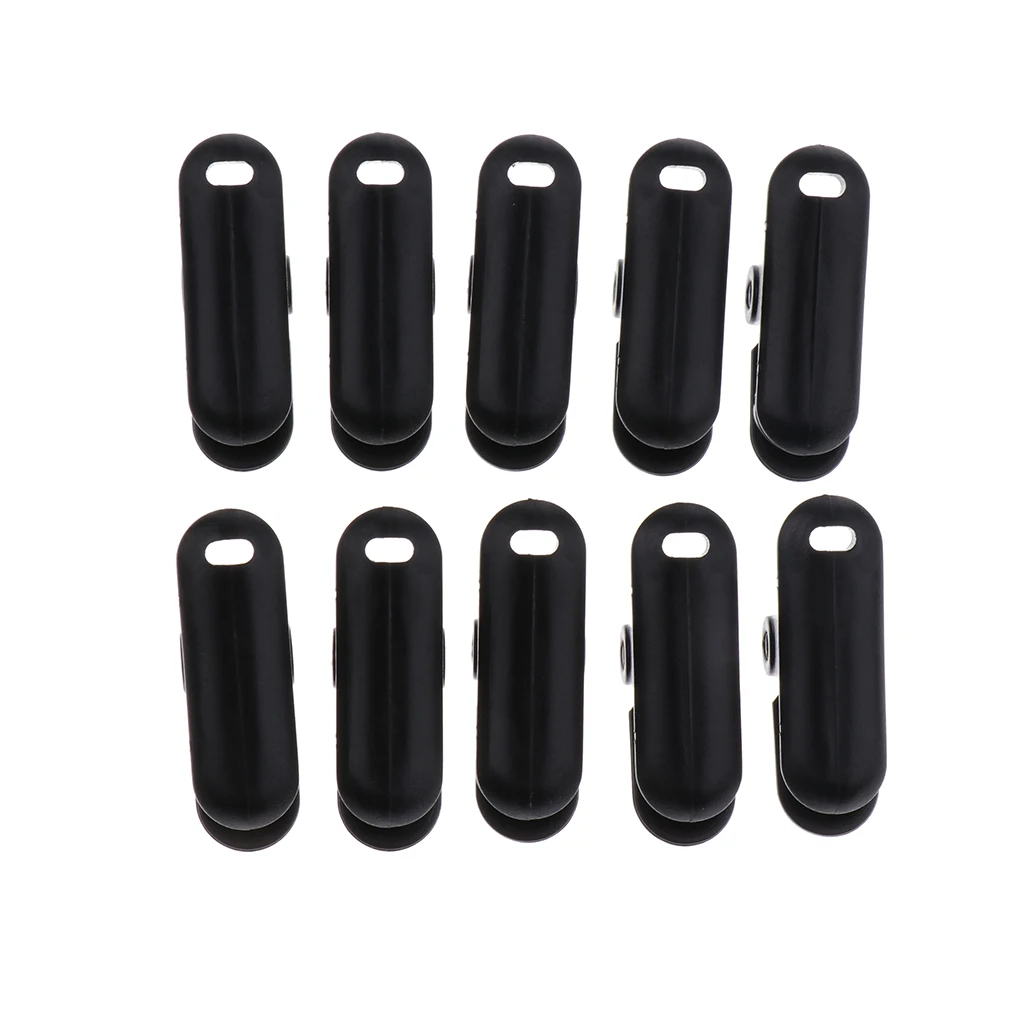 

10 Pieces Plastic Tie Down Emergency Awning Set Tarp Clips Tent Clamps