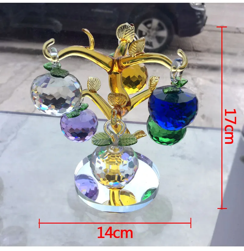 Хрустальные украшения из яблони с 6/812 шт висячие граненые яблоки домашний Декор