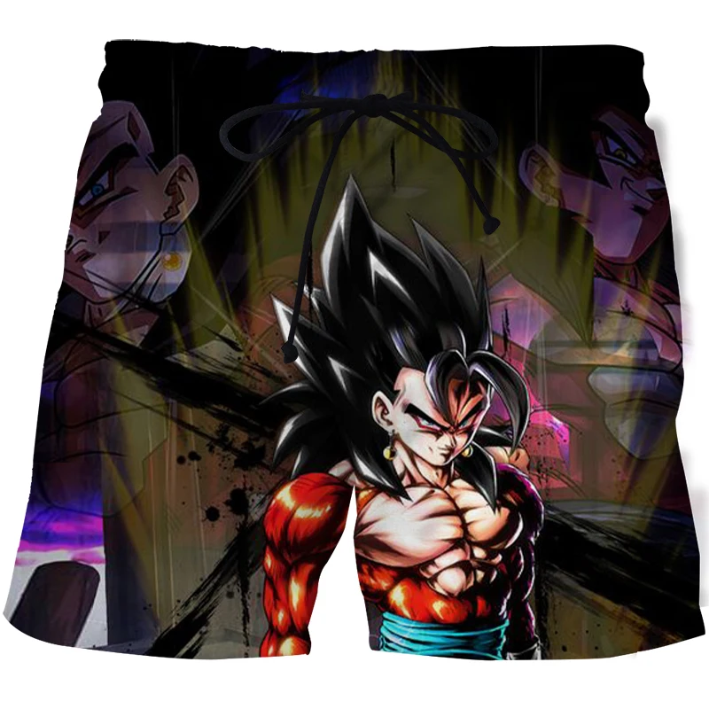 

2021New Goku Men Shorts Cartoon anime 3D printed fashion Elastic Waist man swimsuit Male Bermudian shorts Boy Shorts men summer