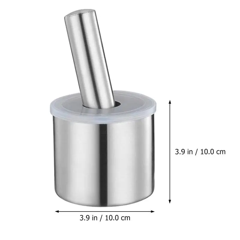 

1 Set 304 Stainless Steel Garlic Grinder Garlic Mash Can Grinding Bowl (Silver)