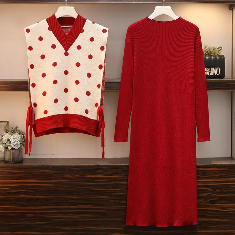 Женская одежда новинка 2019 черный топ и платье комплект из двух предметов размера