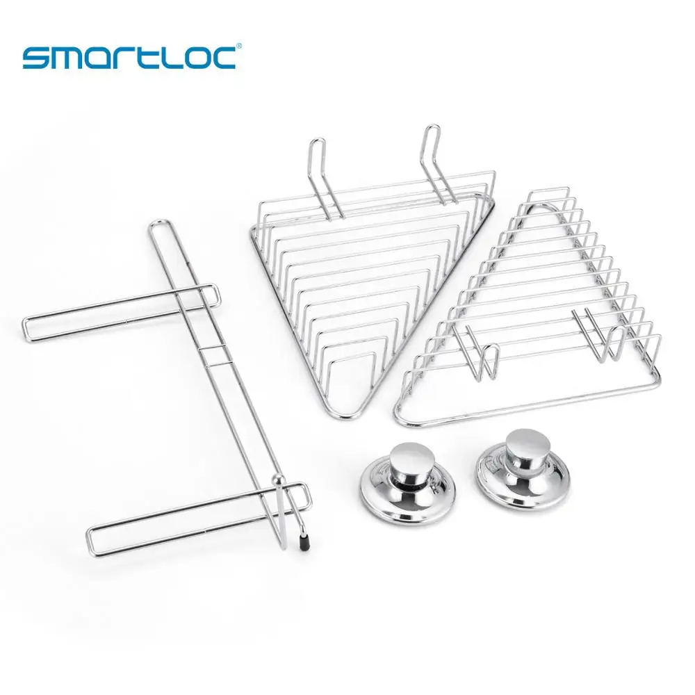 Присоска smartloc 2 слойная настенная полка для ванной аксессуары органайзер угловая