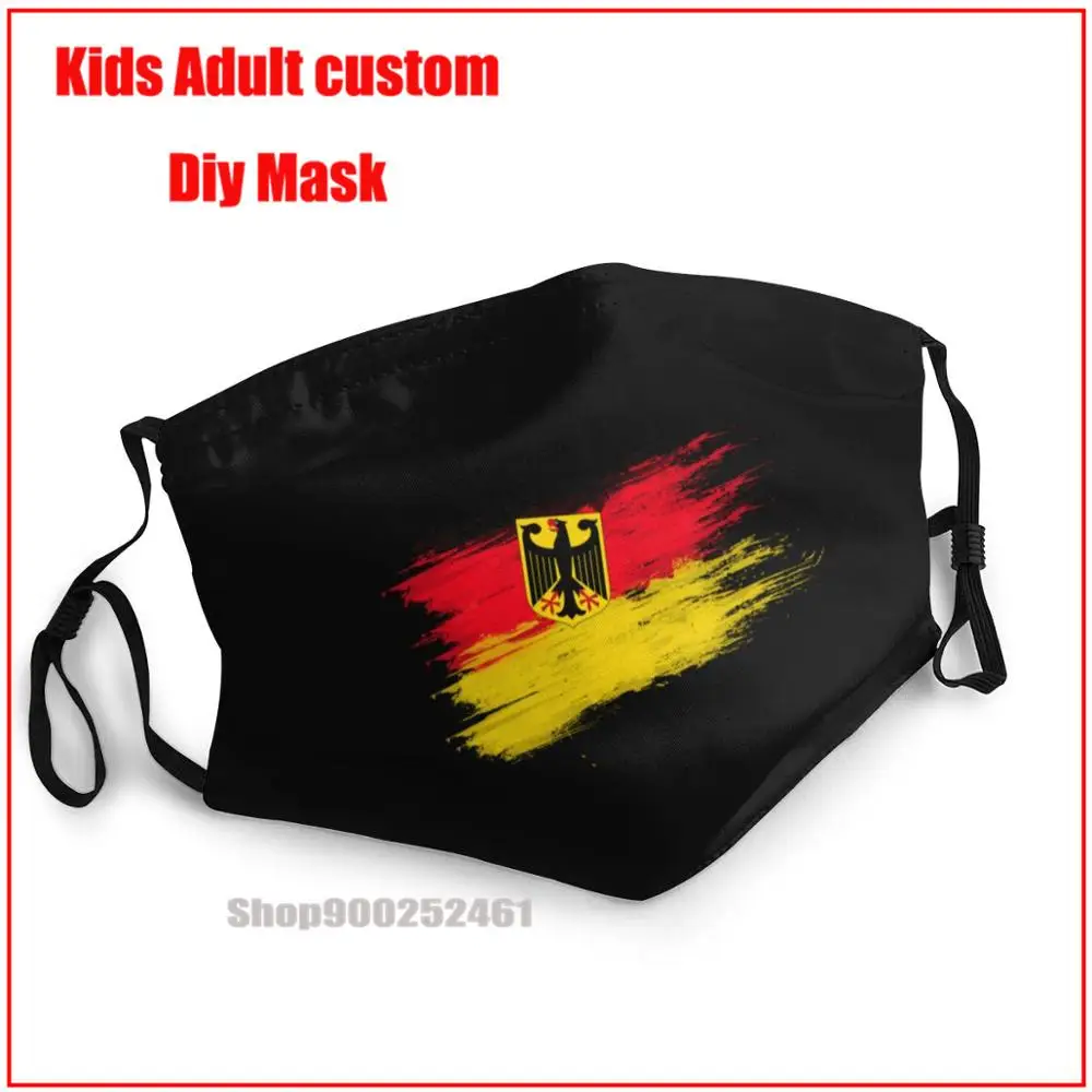 

Флаг Германии, «сделай сам», модная маска для лица, маска s, моющаяся многоразовая маска для лица, маска для взрослых с забавным дизайном