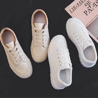 classic white shoes women sneakers canvas shoes breathable casual vulcanized sneaker pu leather walking flats plus size 35 43