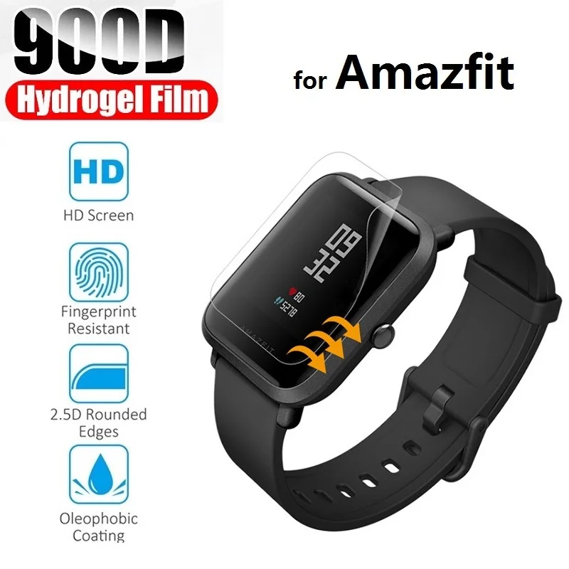 

2pcs Protective Hydrogel Film for Amazfit Bip S 2020 (Not Glass) Screen Protector for Amazfit GTS GTR 47mm 42mm Film Foil
