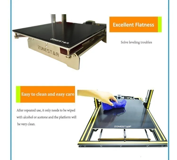 ZONESTAR SuperBase с покрытием из закаленного стекла, легко снимается, 3D-принтер, платформа с подогревом, сборка поверхности, пластина, совместимая с MK2 MK3