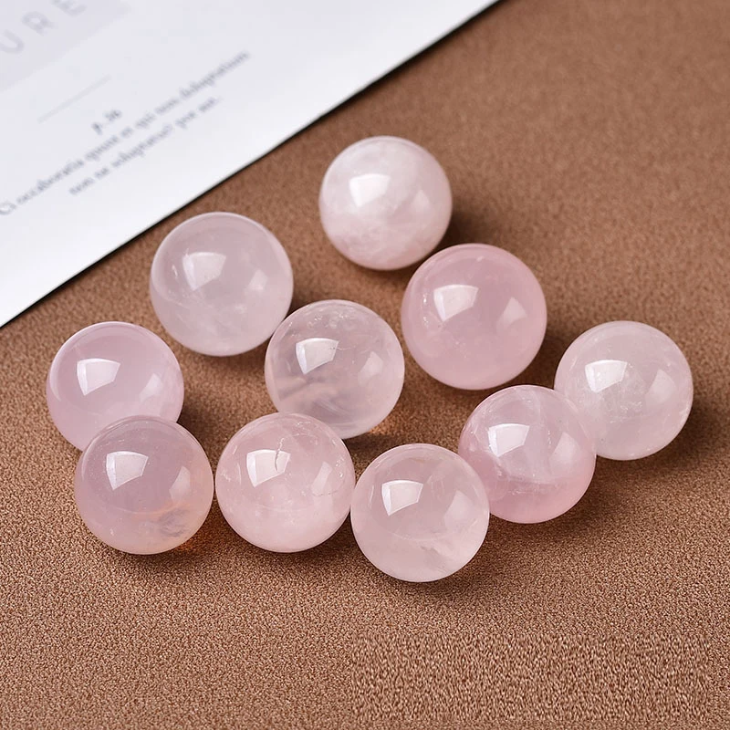 

1 Piece 23-26mm Natural Pink Rose Quartz Crystal Healing Ball Sphere Home Decoration Natural Rose Quartz Stone